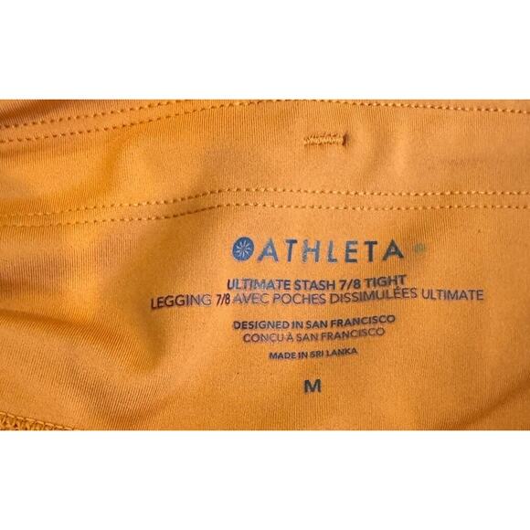 NWT Athleta Ultimate Stash II 7/8 Legging Orange Size M - Picture 5 of 5